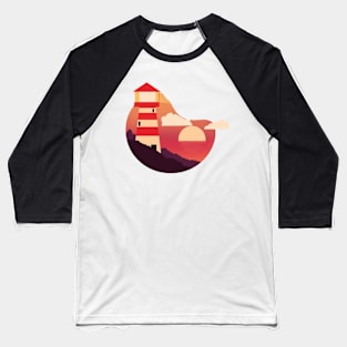 Sunset lighthouse Baseball T-Shirt